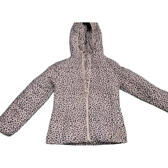 GAP GIRLS PADDED JACKET YOUTH XL 12 PUFFER COLOR WHITE /GRAY DARK PRIMALOFT - Picture 1 of 7